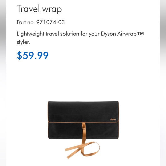 Dyson SUPERSONIC Travel Wrap Case - Picture 1 of 3